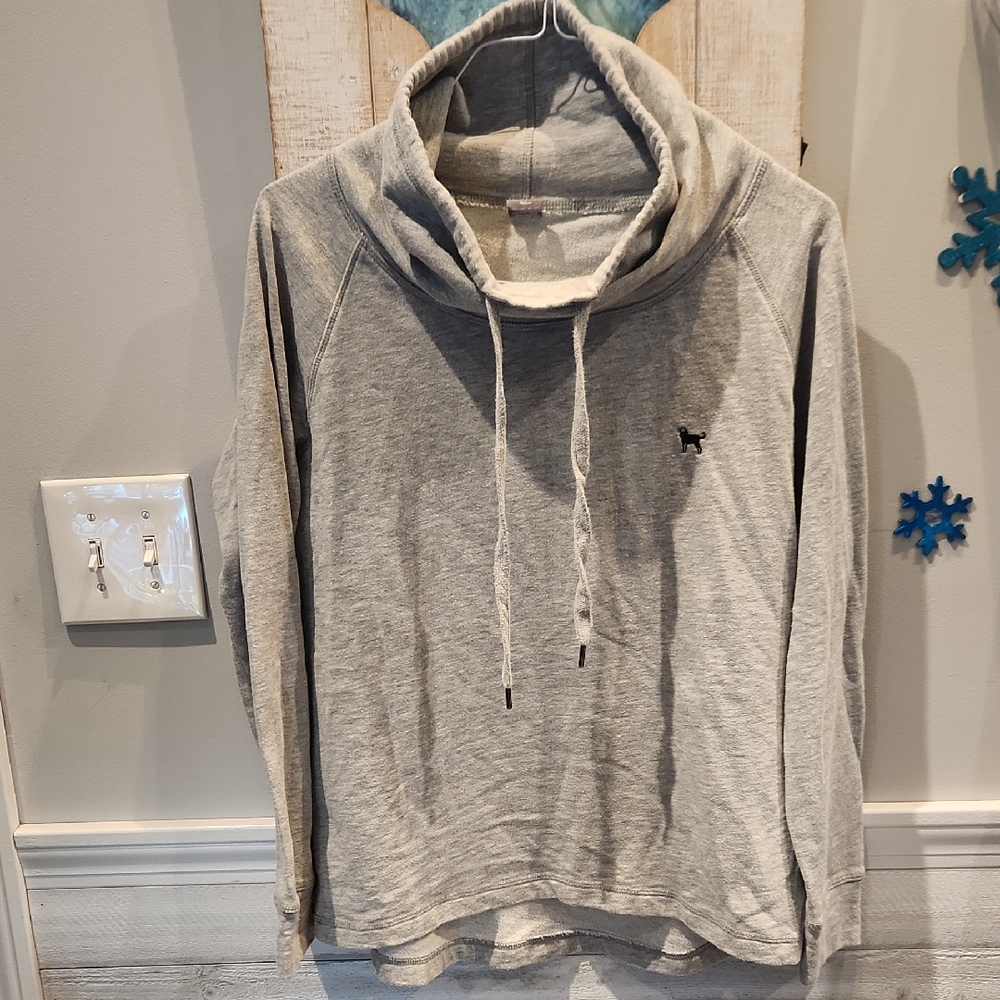 The Black Dog Life Off The Leash Women's Sz M Light Gray Hoodie - Picture 1 of 6